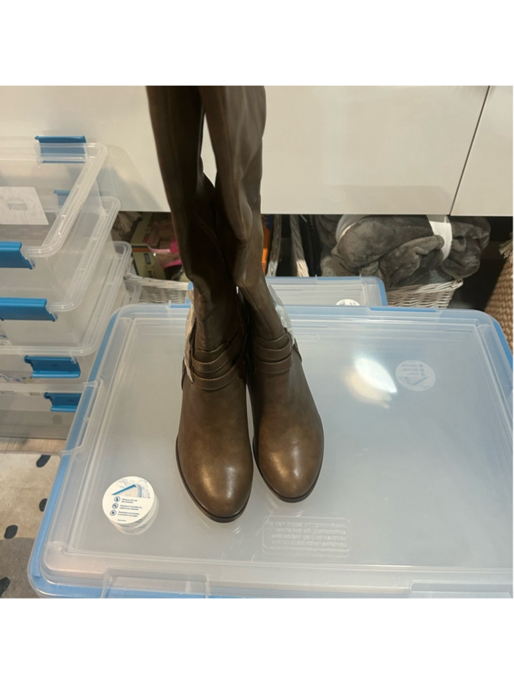 JustFab Brown Heeled Boots